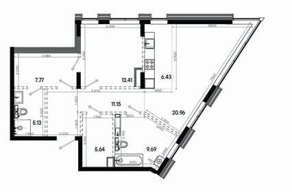 Квартира 80,2 м², 2-комнатная - изображение 1