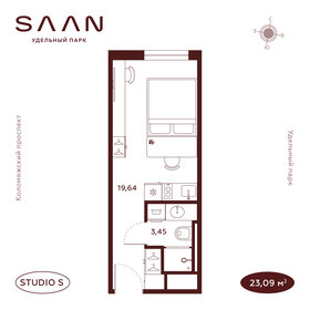 Квартира 23,1 м², студия - изображение 1