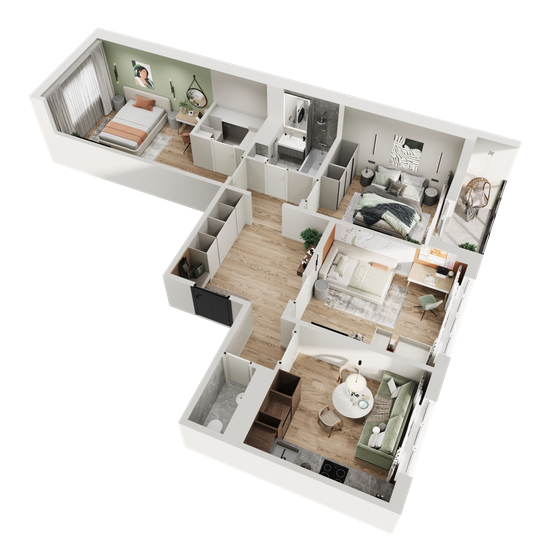 84,5 м², 3-комнатная квартира 13 180 440 ₽ - изображение 27