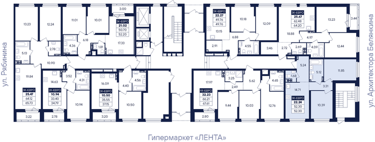 Квартира 52,3 м², 2-комнатная - изображение 3
