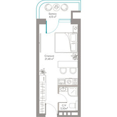 Квартира 29,1 м², студия - изображение 3