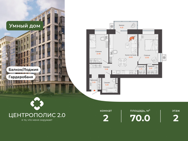 Квартира 70 м², 2-комнатная - изображение 1