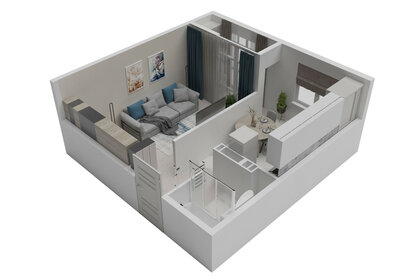 Квартира 34,2 м², 1-комнатная - изображение 1