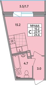 Квартира 24,6 м², студия - изображение 1