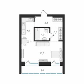 Квартира 44,5 м², студия - изображение 1
