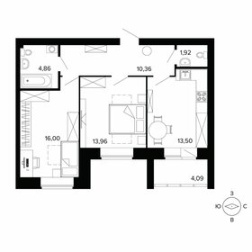 Квартира 65 м², 2-комнатная - изображение 1