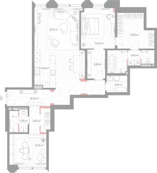 125 м², 2-комнатная квартира 250 000 000 ₽ - изображение 103
