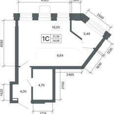 Квартира 34,7 м², студия - изображение 2