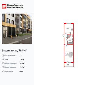 Квартира 36,8 м², 1-комнатная - изображение 1