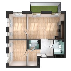 Квартира 87,7 м², 2-комнатная - изображение 5