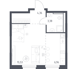 Квартира 30,2 м², студия - изображение 1