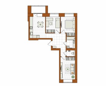 Квартира 65,5 м², 3-комнатная - изображение 1