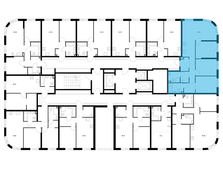 83,5 м², 3-комнатная квартира 18 378 350 ₽ - изображение 34