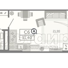 Квартира 32 м², студия - изображение 5