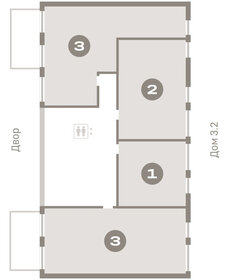 Квартира 69,7 м², 2-комнатная - изображение 2