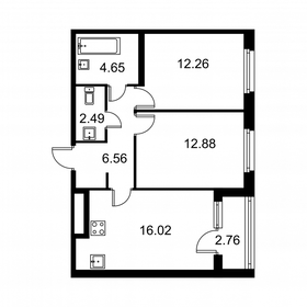 Квартира 56,2 м², 2-комнатная - изображение 1