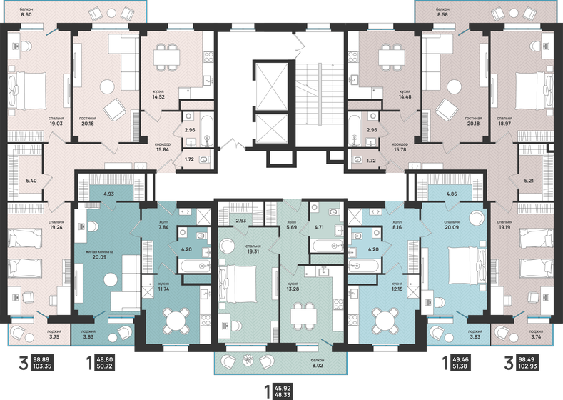 37,3 м², 1-комнатная квартира 7 582 221 ₽ - изображение 35
