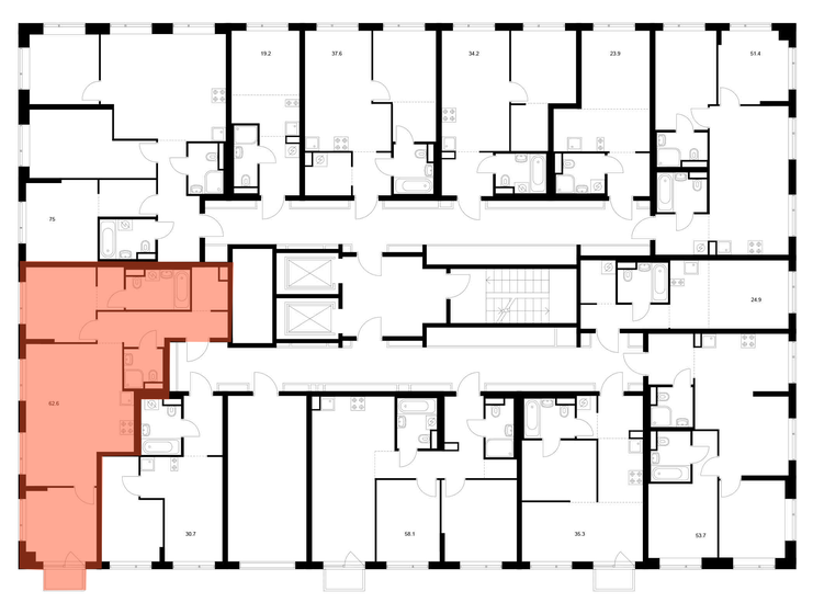 59 м², 2-комнатная квартира 22 500 000 ₽ - изображение 120