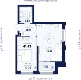 Квартира 41,4 м², 1-комнатная - изображение 2