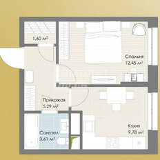 Квартира 32,7 м², 1-комнатная - изображение 2