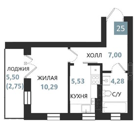 Квартира 29,9 м², 1-комнатная - изображение 1