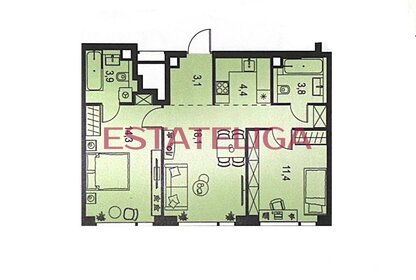 Квартира 60,3 м², 3-комнатная - изображение 1