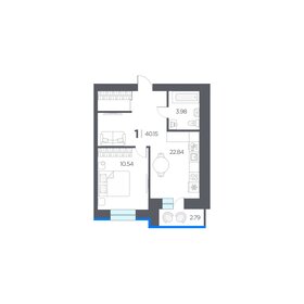 Квартира 40,2 м², 1-комнатная - изображение 1