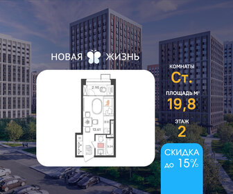 Квартира 19,8 м², студия - изображение 1