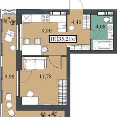 Квартира 35,3 м², студия - изображение 3
