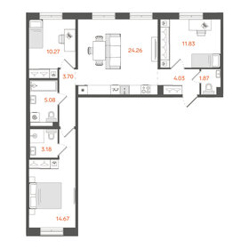Квартира 78,9 м², 3-комнатная - изображение 1