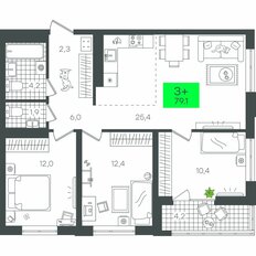 Квартира 79,2 м², 3-комнатная - изображение 2
