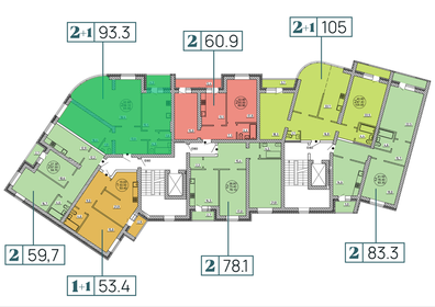 Квартира 93,3 м², 2-комнатная - изображение 2