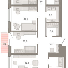 Квартира 143,3 м², 4-комнатная - изображение 3