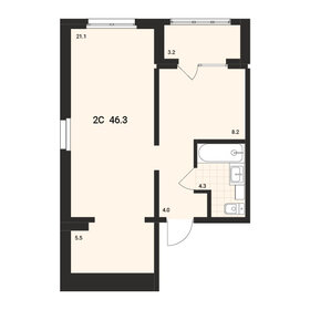 Квартира 46,3 м², 2-комнатная - изображение 1