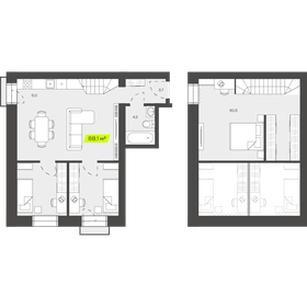 Квартира 88,1 м², 3-комнатная - изображение 1