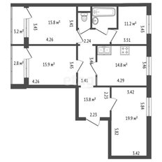 Квартира 98 м², 4-комнатная - изображение 1