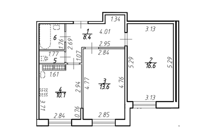 Квартира 53,3 м², 2-комнатная - изображение 1