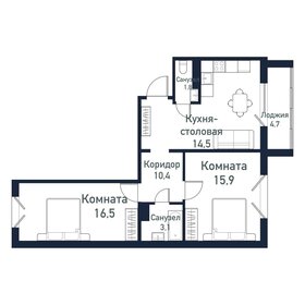 Квартира 62,2 м², 3-комнатная - изображение 1