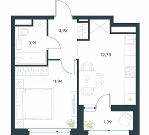 Квартира 34 м², 1-комнатная - изображение 2