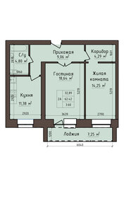 Квартира 66 м², 2-комнатная - изображение 1