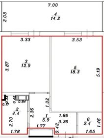Квартира 61 м², 1-комнатные - изображение 1