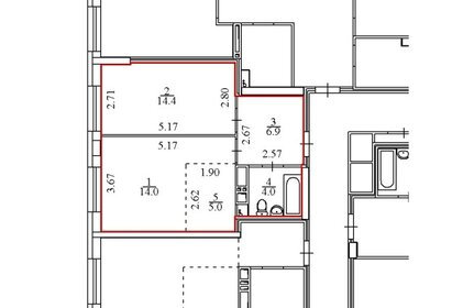 Квартира 44 м², 1-комнатная - изображение 4
