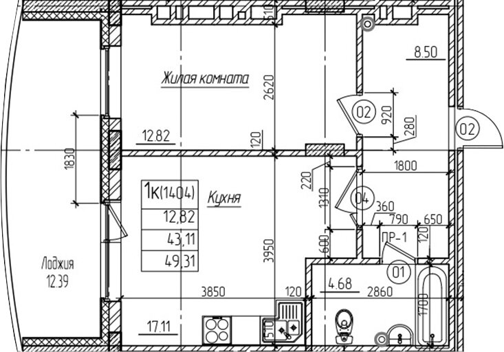 33,5 м², 1-комнатная квартира 9 500 000 ₽ - изображение 61