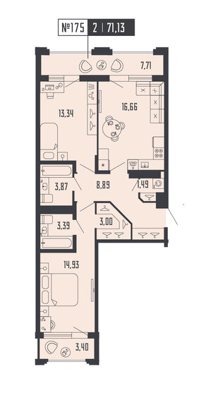 111 м², 2-комнатная квартира 105 809 280 ₽ - изображение 37