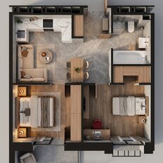 Квартира 45,6 м², 1-комнатная - изображение 3