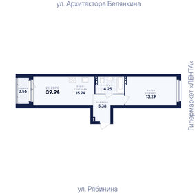 Квартира 39,9 м², 1-комнатная - изображение 2