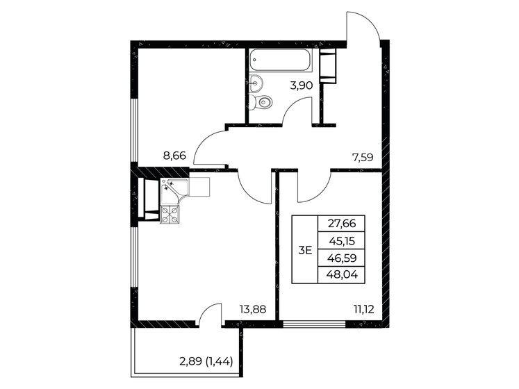 48 м², 2-комнатная квартира 7 200 000 ₽ - изображение 82