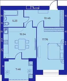 Квартира 56,9 м², 2-комнатная - изображение 1