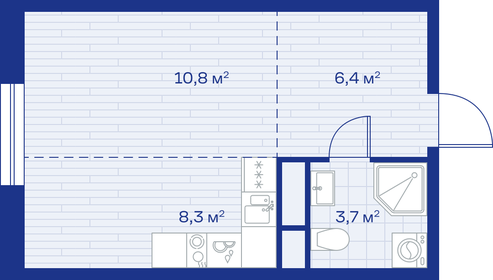 Квартира 29,2 м², студия - изображение 1