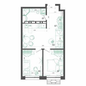 Квартира 44,2 м², 1-комнатная - изображение 1